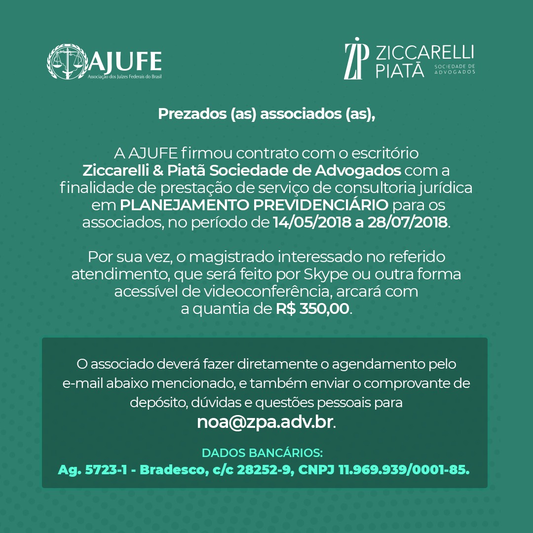 Ajufe disponibiliza serviço de assessoria individual para o esclarecimento de dúvidas quanto à migração de regime previdenciário